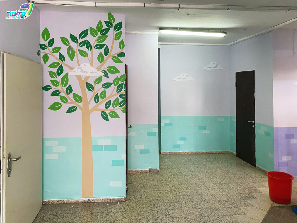 בית הספר ניצנים עיצוב מרחבי למידה קירות בהשראת ירושלים וחוץ
